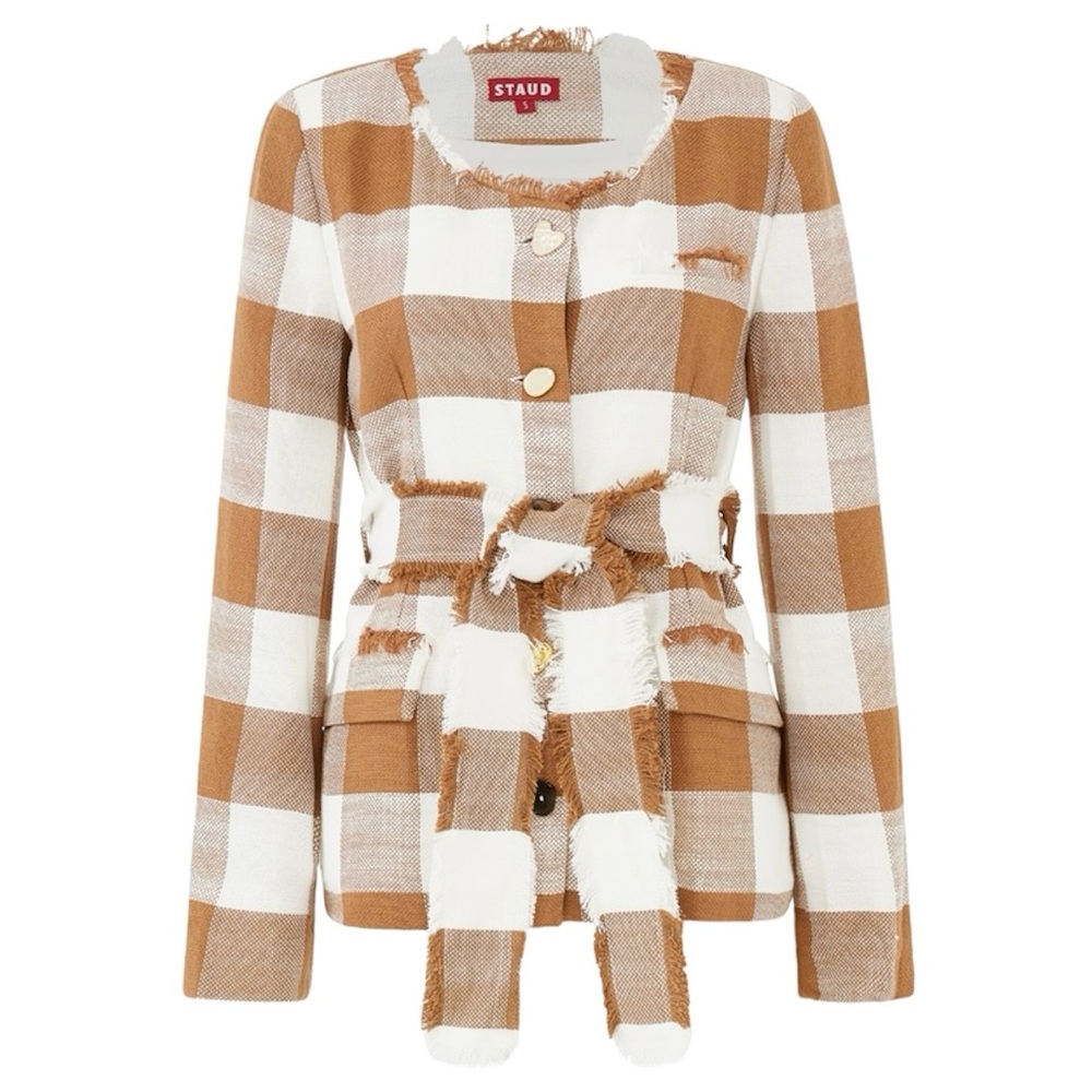 STAUD Charles Blazer Plaid Jacket XS